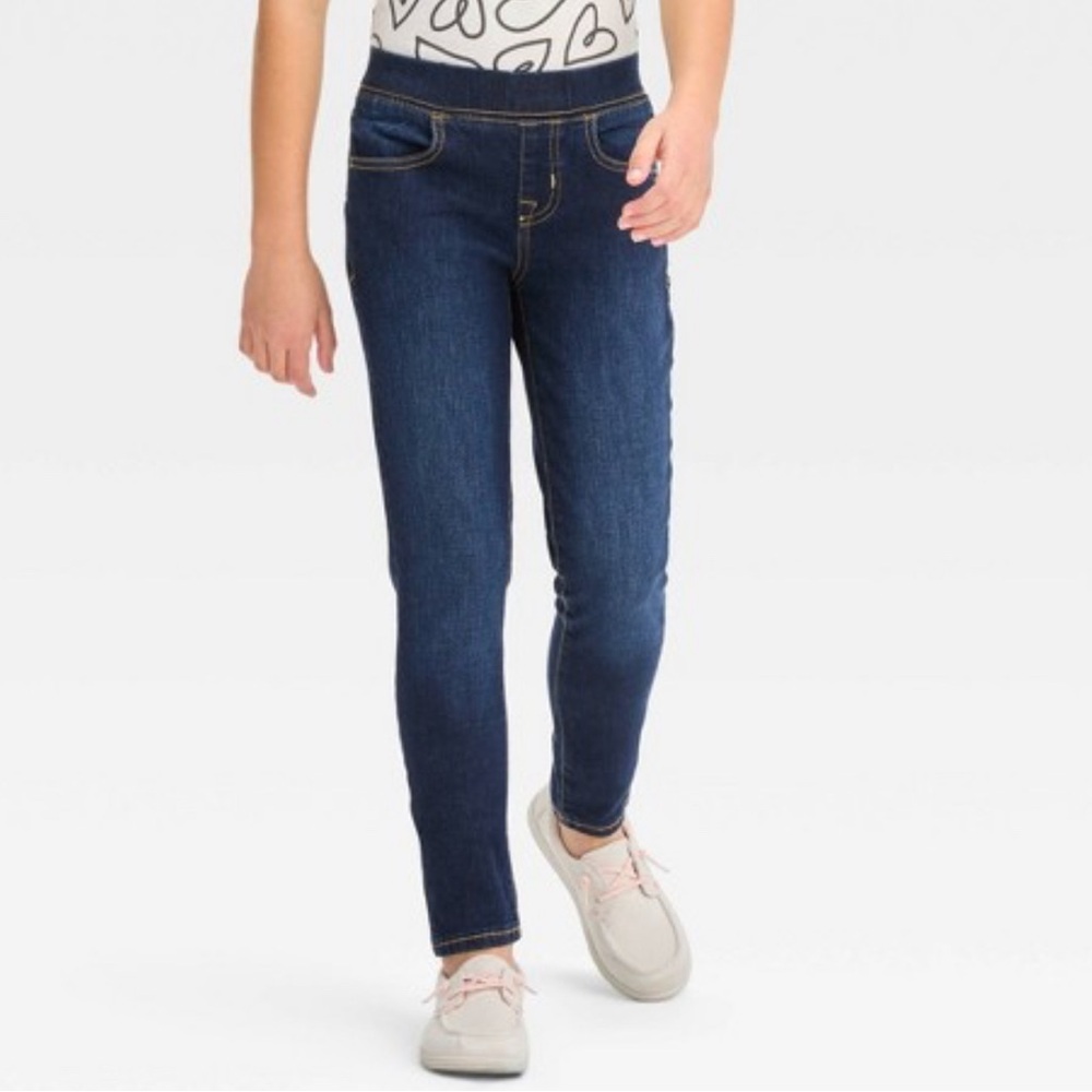 CAT & JACK  Girls Mid-Rise Pull-On Woven Jeggings